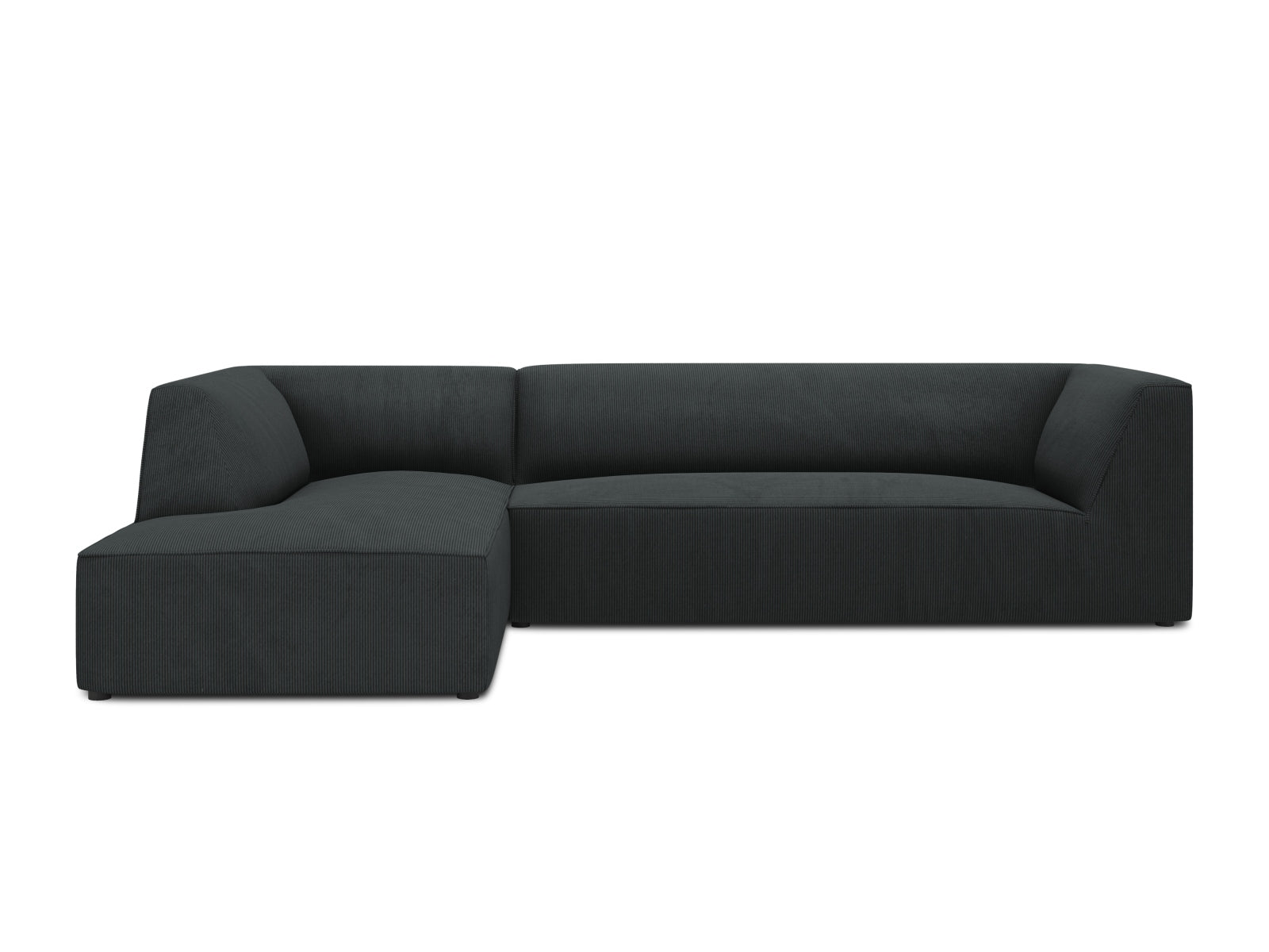 Ruby Modular Corner Sofa, 5 Seats — Black / Left