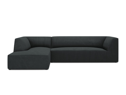Ruby Modular Corner Sofa, 5 Seats — Black / Left