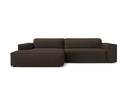 Jodie Modular Corner Sofa, 3 Seats, 224x162 cm — Brown / Left