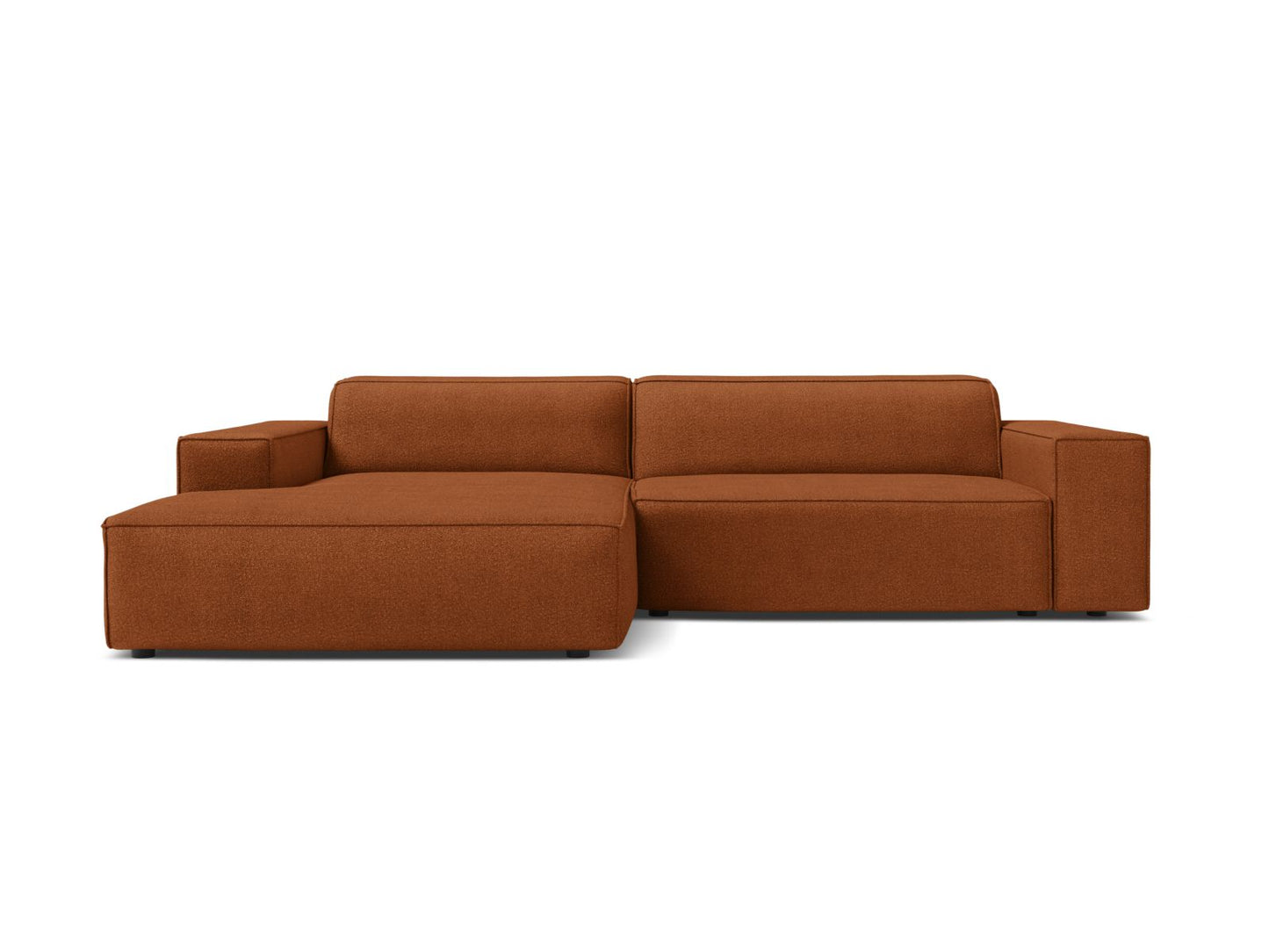 Jodie Modular Corner Sofa, 3 Seats, 224x162 cm — Terracotta / Left
