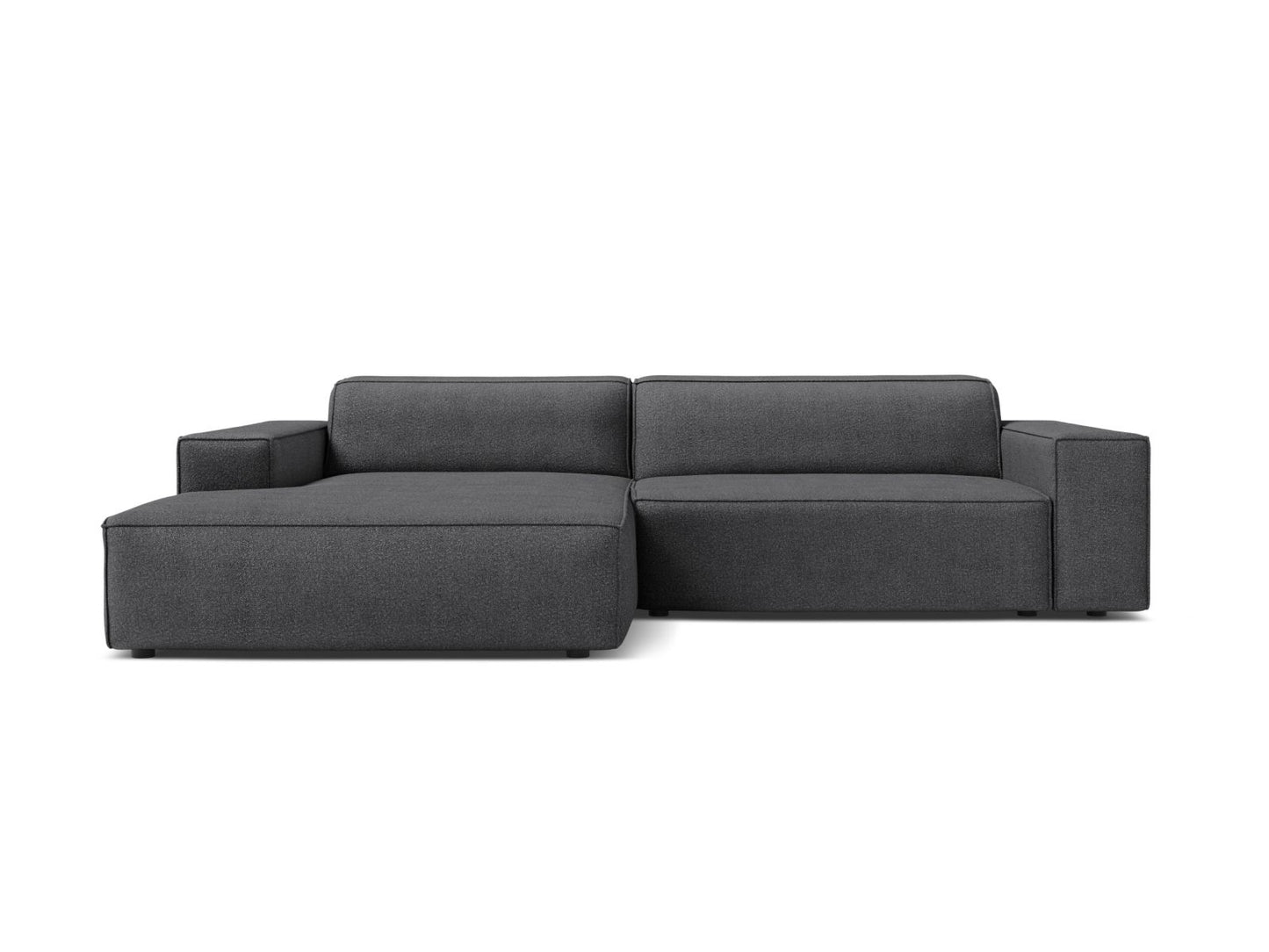 Jodie Modular Corner Sofa, 3 Seats, 224x162 cm — Dark Grey / Left