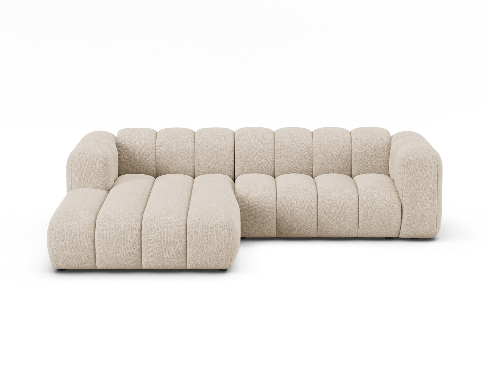 Ecksofa Bouclé Beige Lupine — Beige