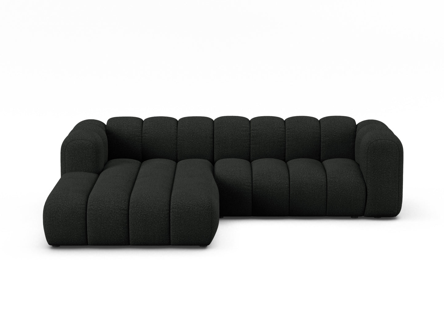 Ecksofa Bouclé Beige Lupine — Black