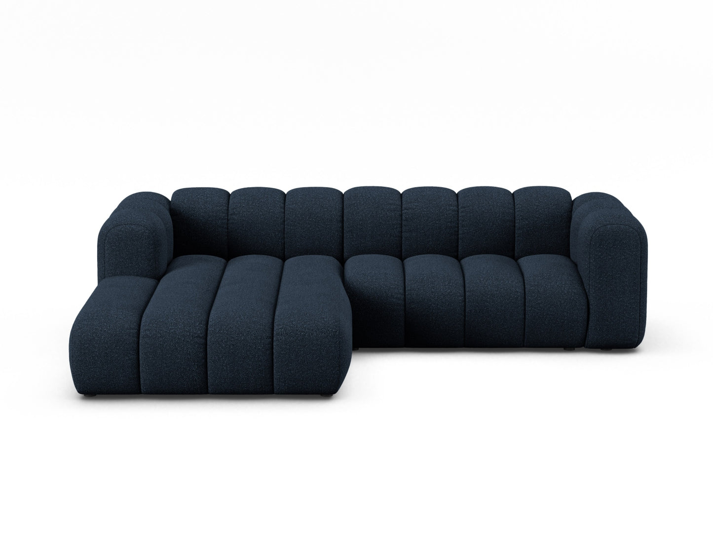 Ecksofa Bouclé Beige Lupine — Dark Blue