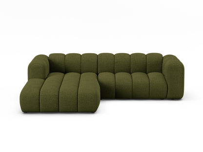 Ecksofa Bouclé Beige Lupine — Dark Olive Green