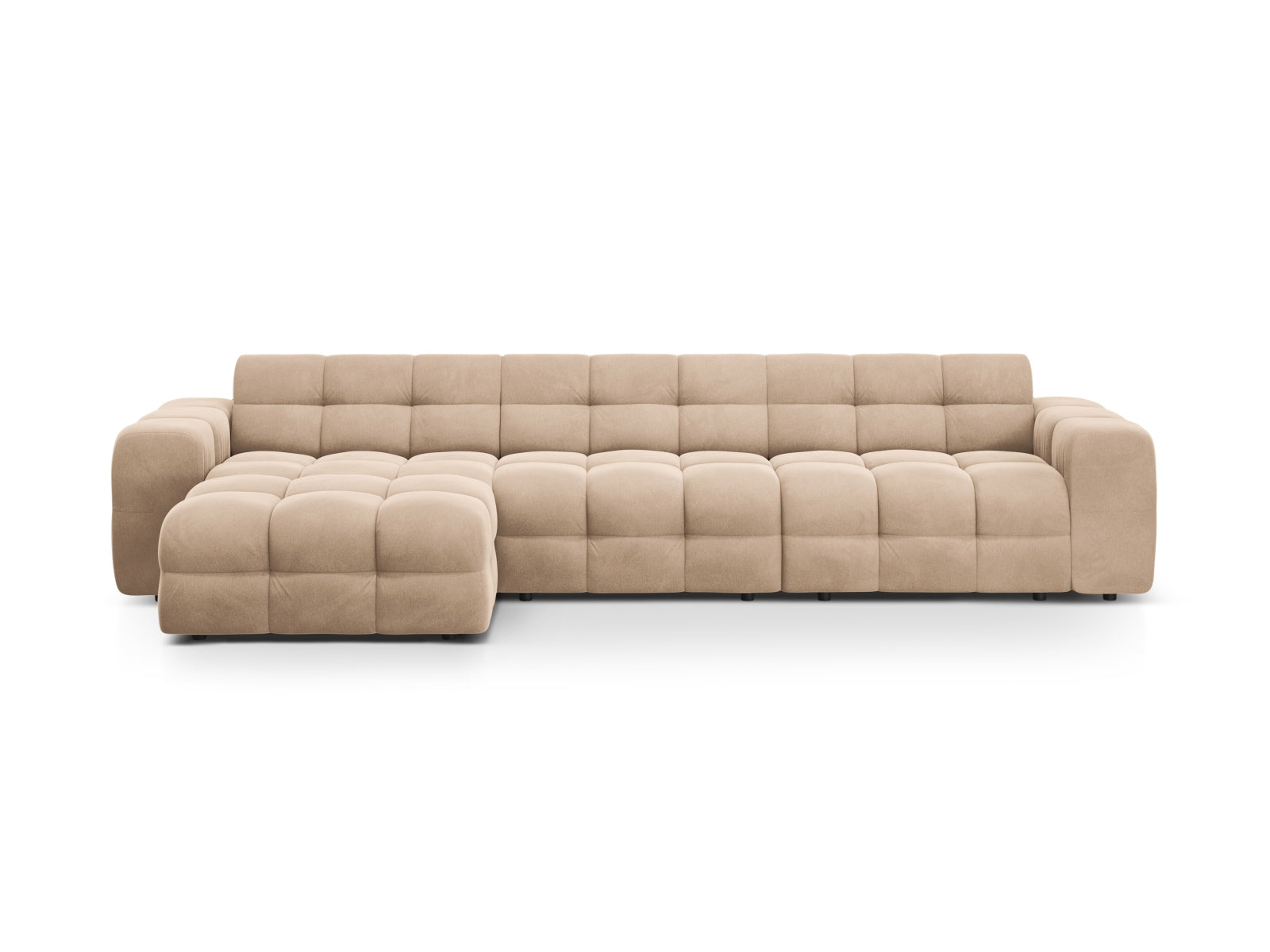 Ecksofa Samt Almond Beige Kendal — Almond Beige