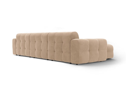 Ecksofa Samt Almond Beige Kendal — Maße und Details
