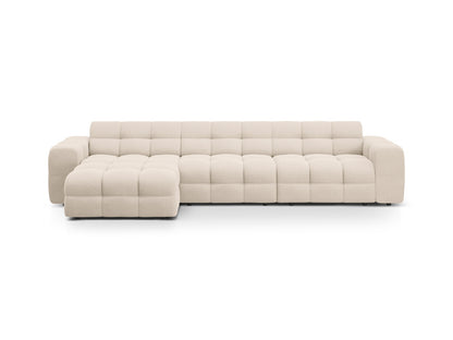 Ecksofa Strukturstoff Amazon Green Kendal — Beige