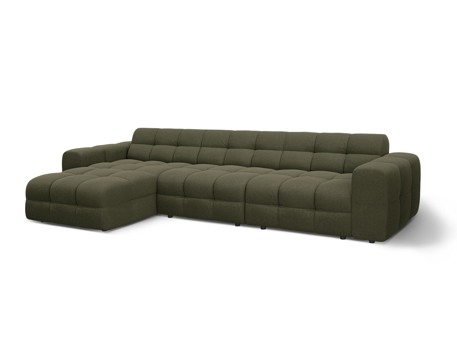Ecksofa Strukturstoff Amazon Green Kendal — Detailansicht
