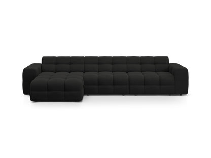 Ecksofa Strukturstoff Amazon Green Kendal — Black