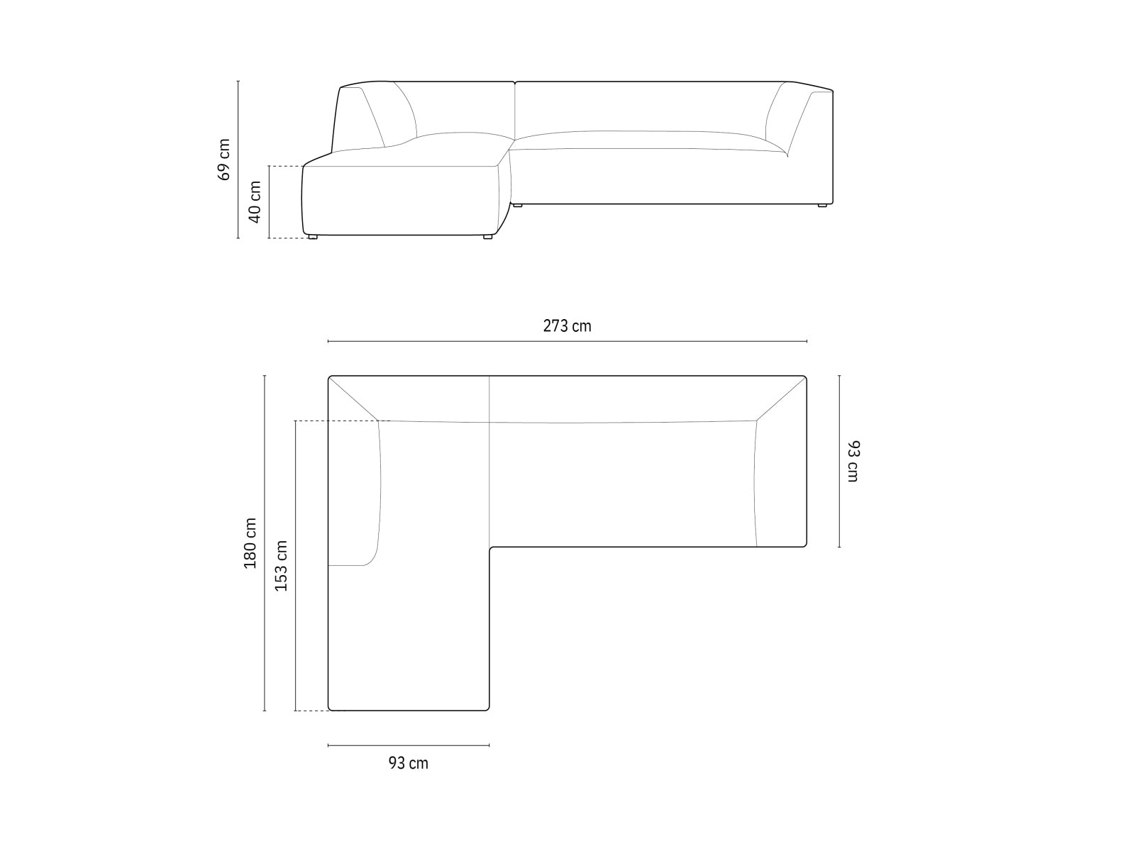 Ruby Modular Corner Sofa, 4 Seats