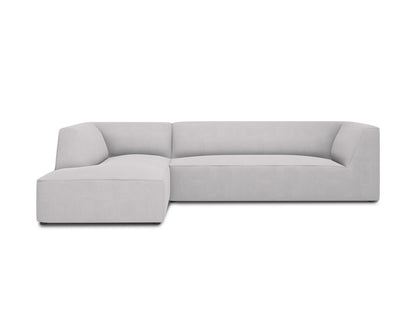 Ruby Modular Corner Sofa, 4 Seats — Light Grey / Left