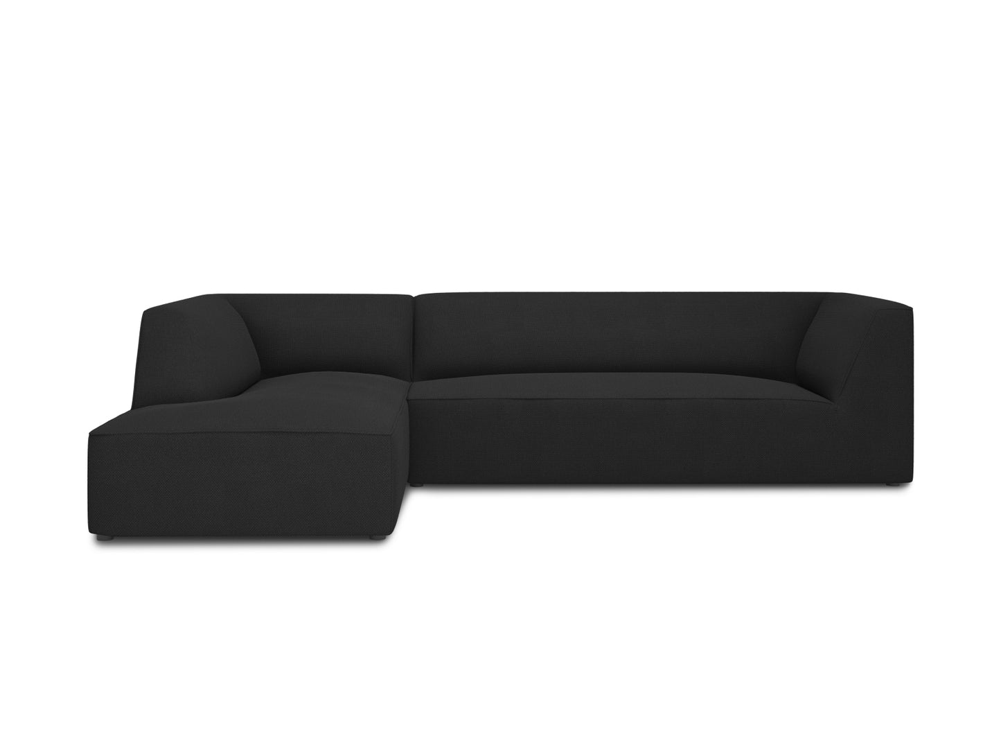 Ruby Modular Corner Sofa, 4 Seats — Black / Left
