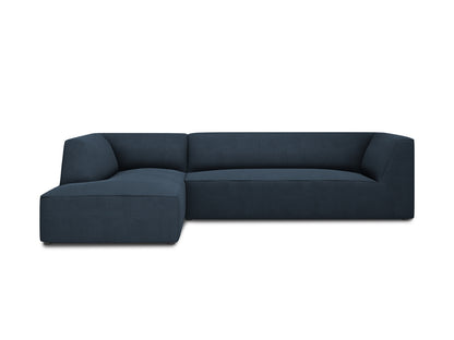 Ruby Modular Corner Sofa, 4 Seats — Navy Blue / Left