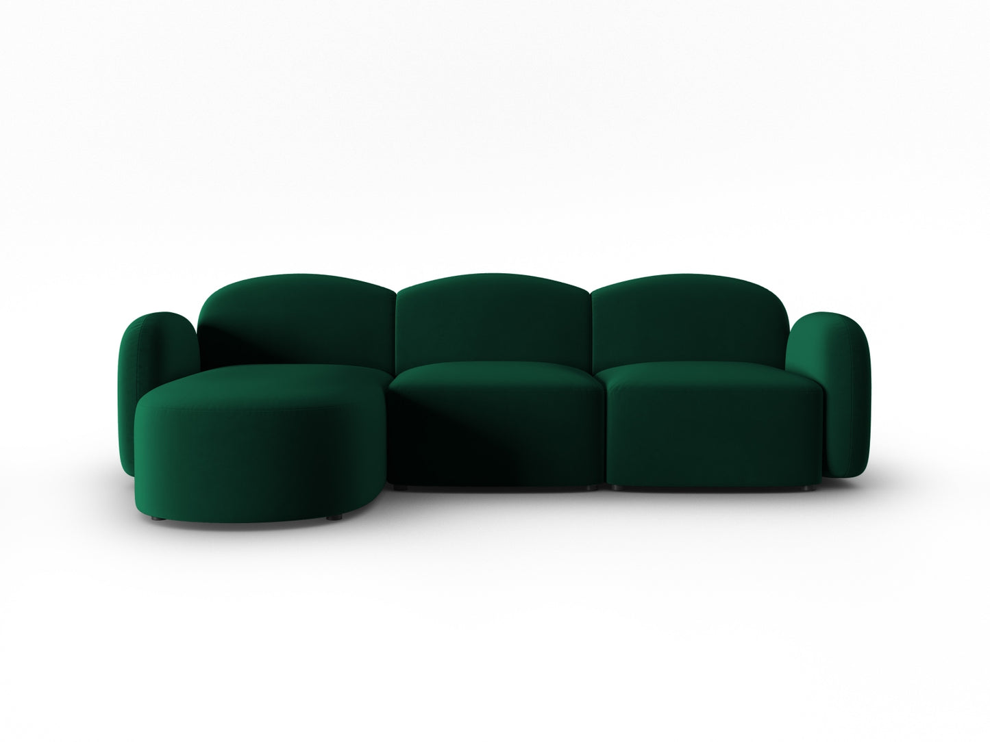 Blair Corner Sofa, 3 Seats — Bottle Green / Left