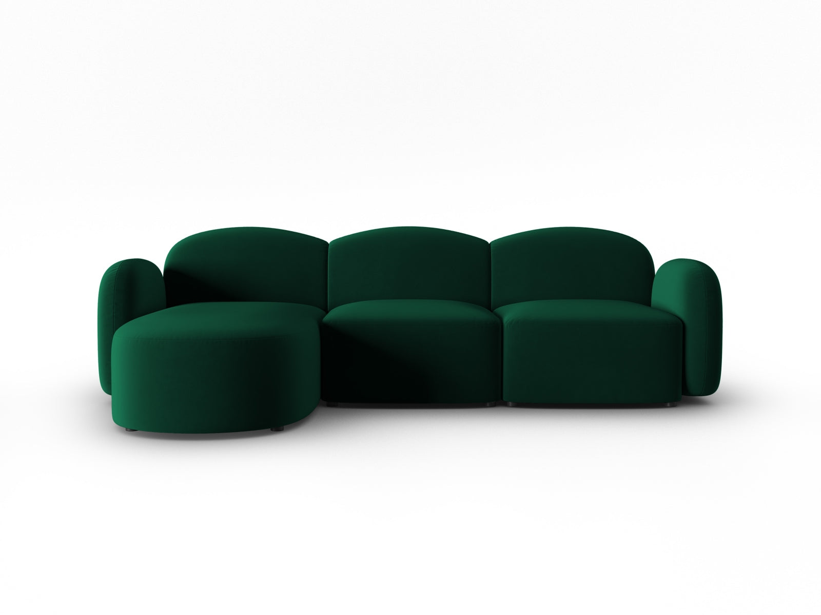 Blair Corner Sofa, 3 Seats — Bottle Green / Left