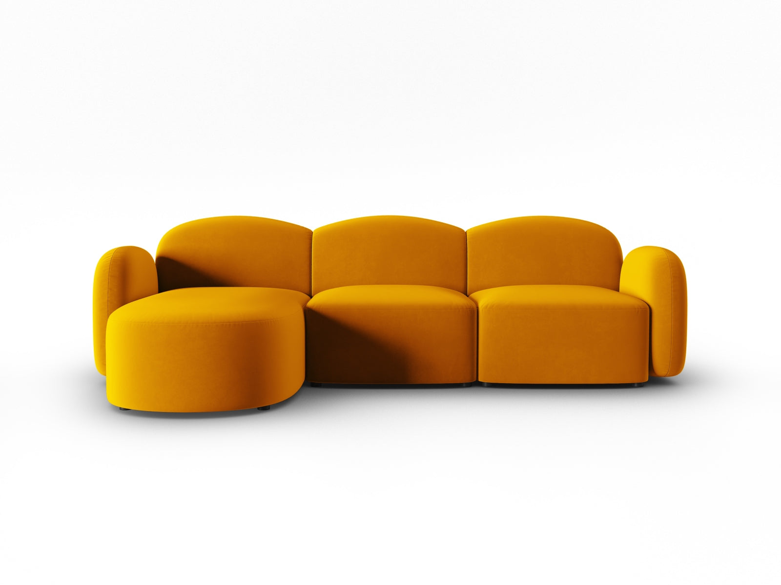 Blair Corner Sofa, 3 Seats — Yellow / Left