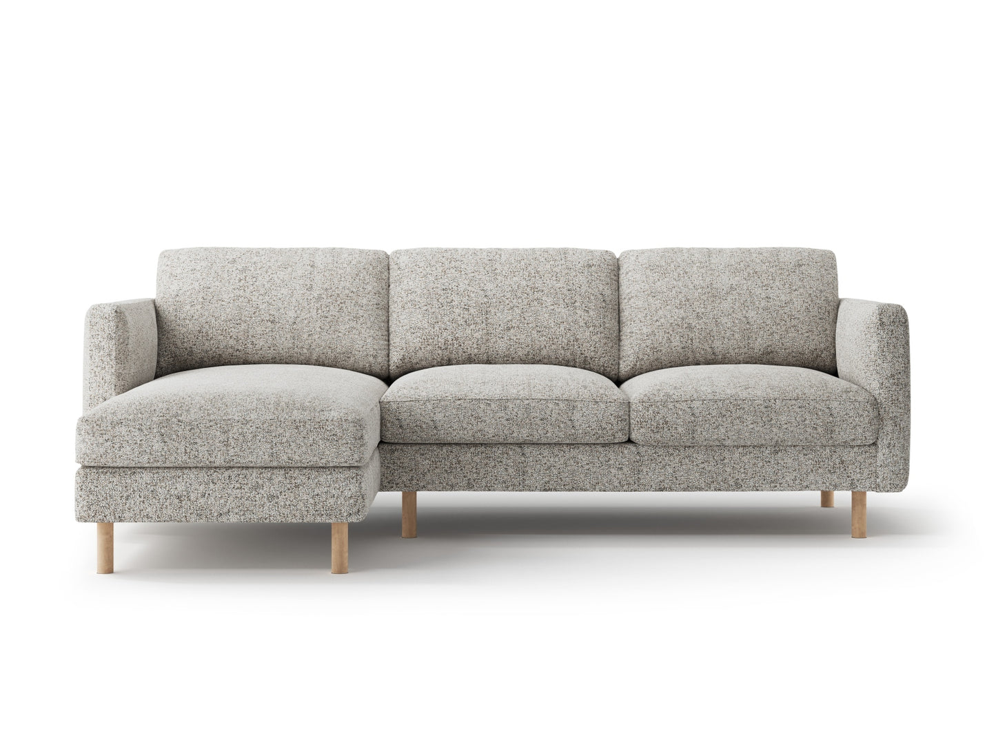 Ecksofa Strukturstoff Beige Melange Eden — Beige Melange