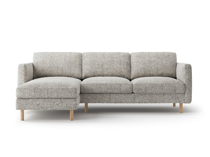 Ecksofa Strukturstoff Beige Melange Eden — Beige Melange