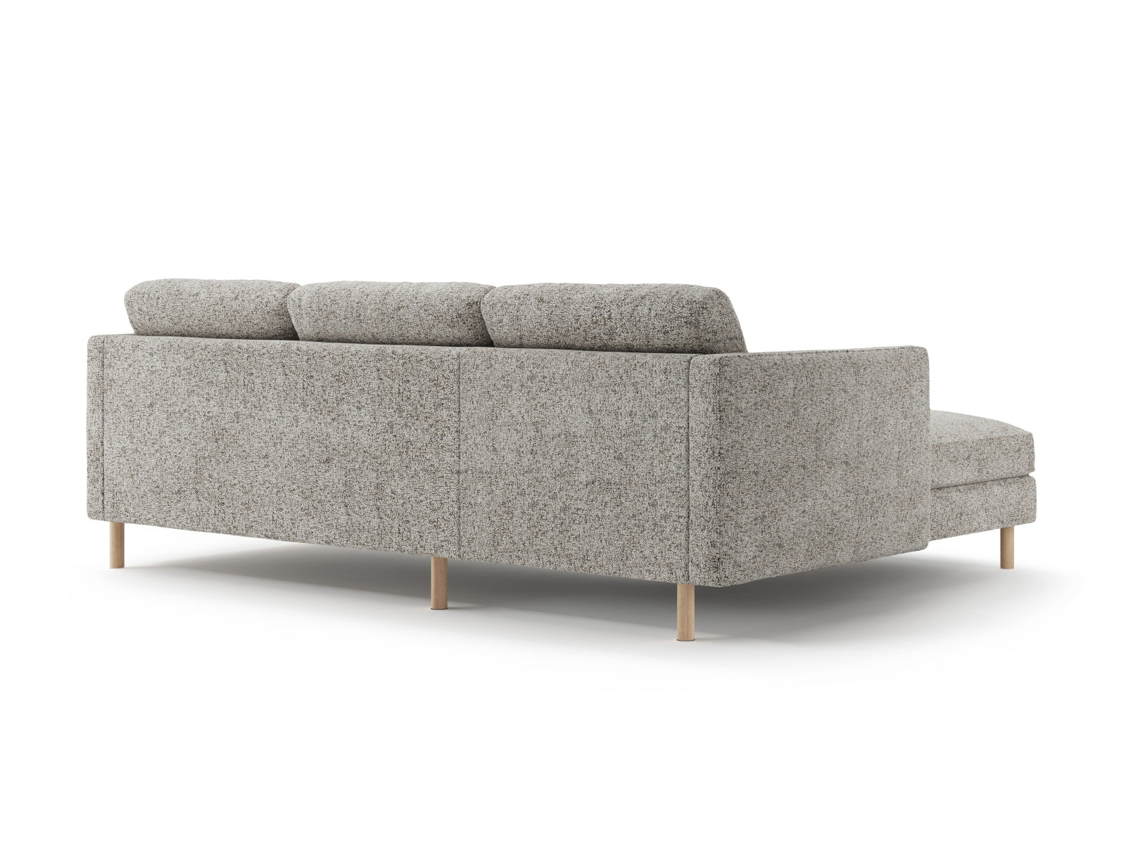 Ecksofa Strukturstoff Beige Melange Eden — Detailansicht