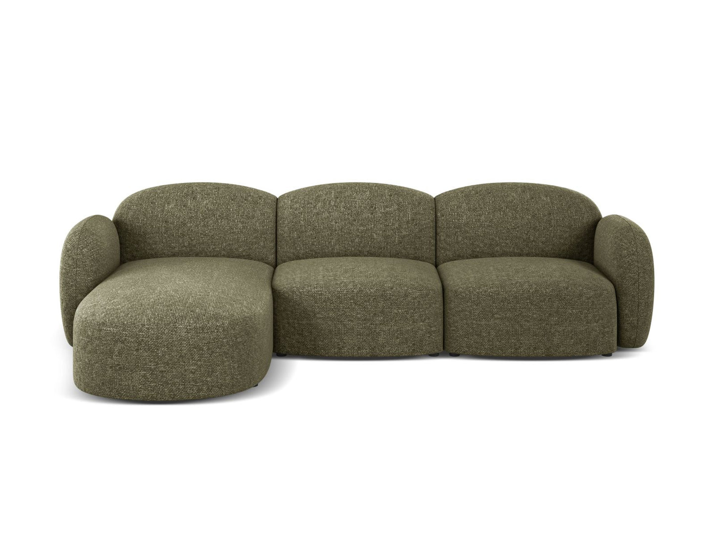 Blair Corner Sofa, 4 Seats — Green / Left