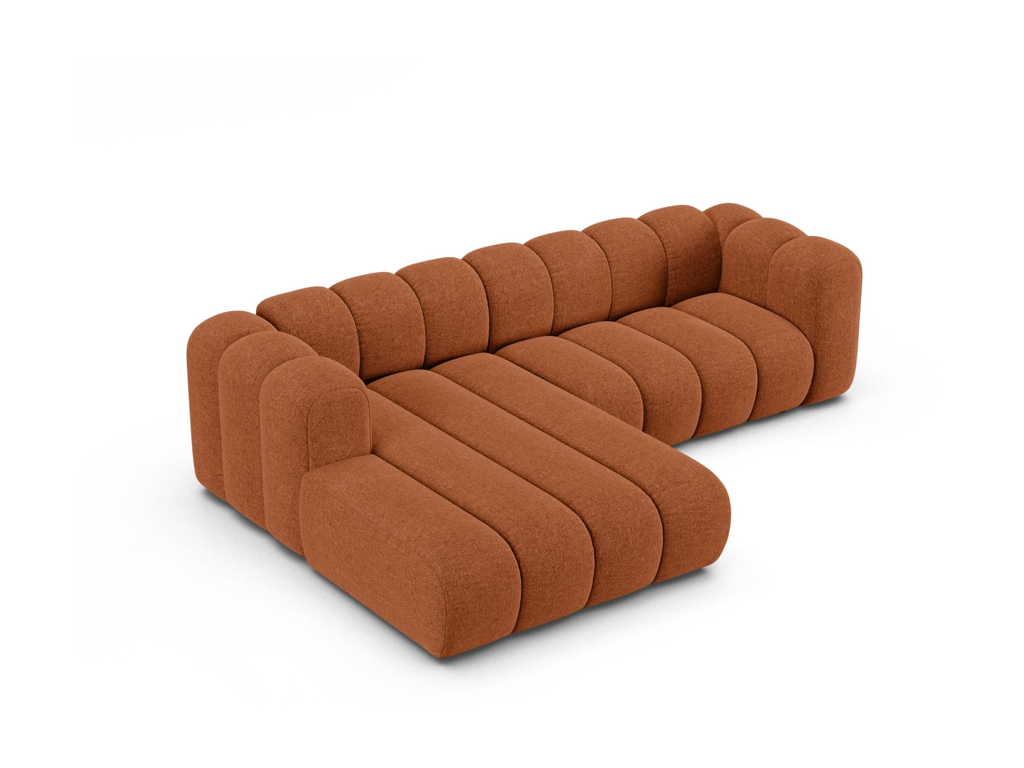 Ecksofa Chenille Brick Lupine — Detailansicht