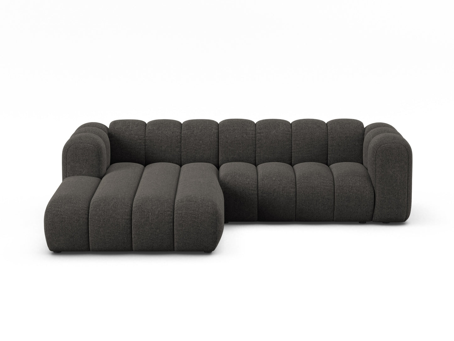 Ecksofa Chenille Brick Lupine — Dark Grey