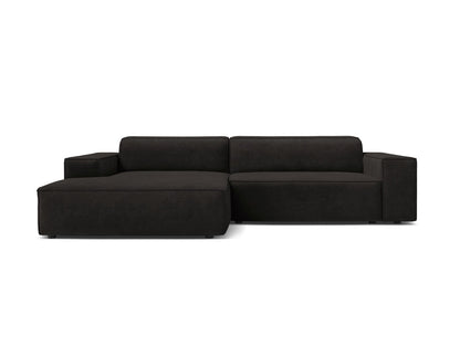 Jodie Modular Corner Sofa, 3 Seats, 224x162 cm — Black / Left