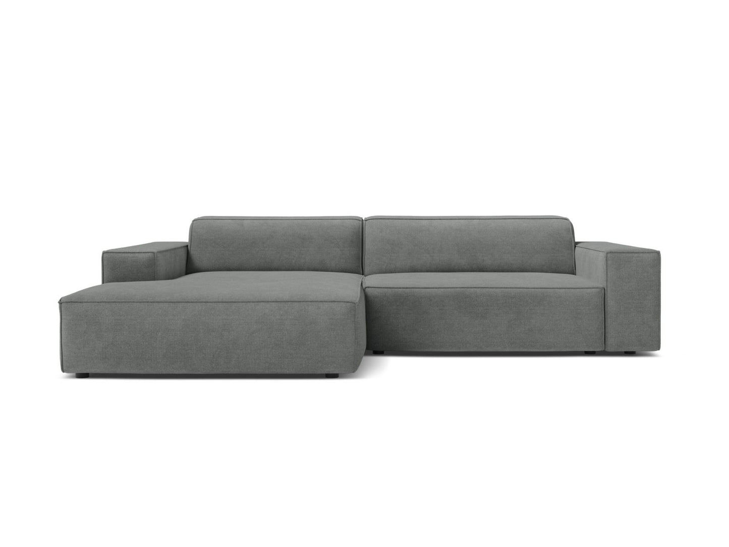 Jodie Modular Corner Sofa, 3 Seats, 224x162 cm — Grey / Left