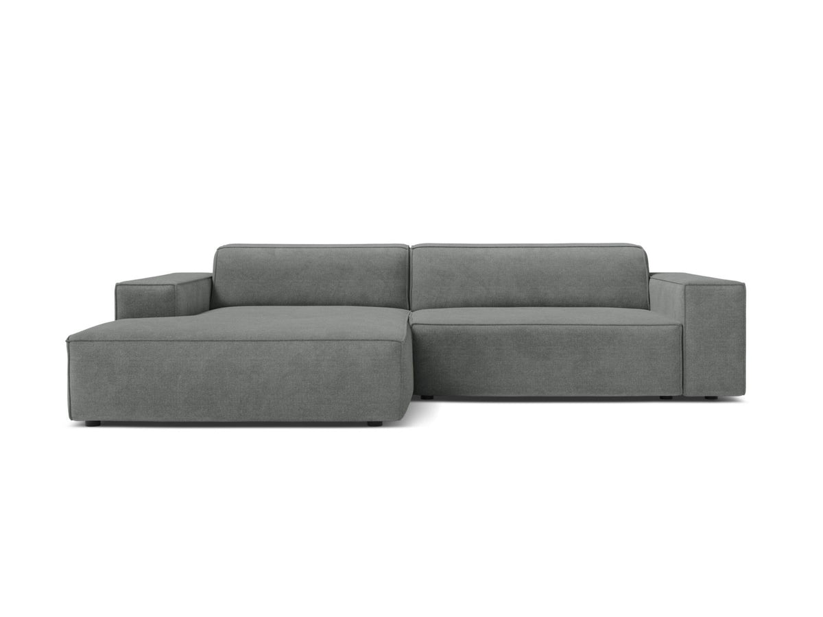 Jodie Modular Corner Sofa, 3 Seats, 224x162 cm — Grey / Left