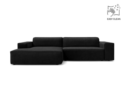 Jodie Modular Corner Sofa, 3 Seats, 224x162 cm — Black / Left