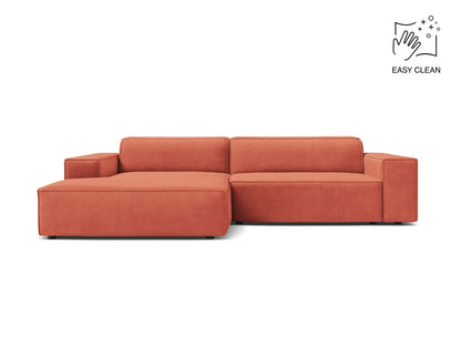Jodie Modular Corner Sofa, 3 Seats, 224x162 cm — Coral / Left