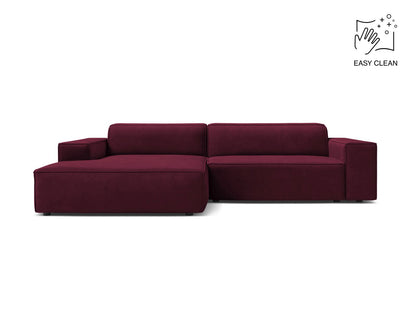 Jodie Modular Corner Sofa, 3 Seats, 224x162 cm — Burgundy / Left