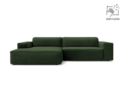 Jodie Modular Corner Sofa, 3 Seats, 224x162 cm — Bottle Green / Left