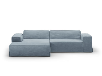 Jodie Modular Corner Sofa, 3 Seats, 224x162 cm — Muted Blue / Left