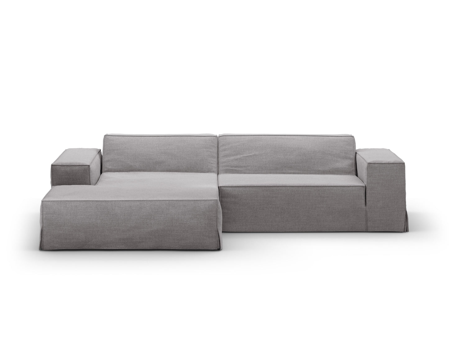 Jodie Modular Corner Sofa, 3 Seats, 224x162 cm — Warm grey / Left