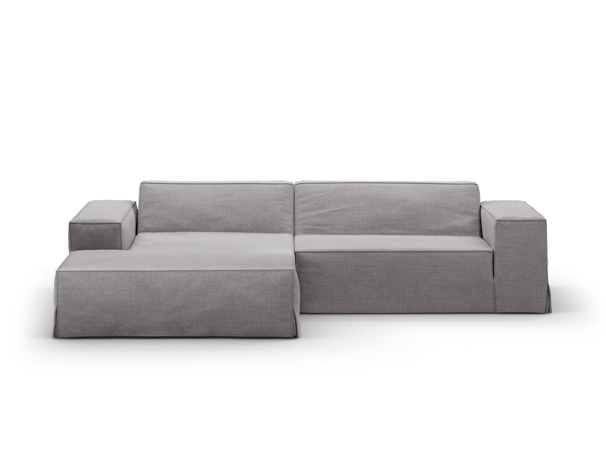 Jodie Modular Corner Sofa, 3 Seats, 224x162 cm — Warm grey / Left