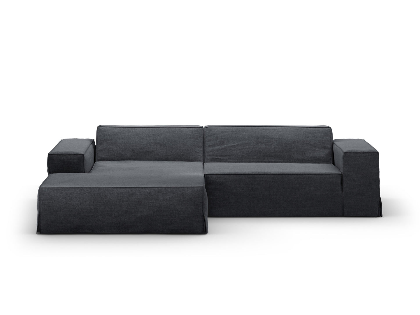 Jodie Modular Corner Sofa, 3 Seats, 224x162 cm — Grey And Blue / Left