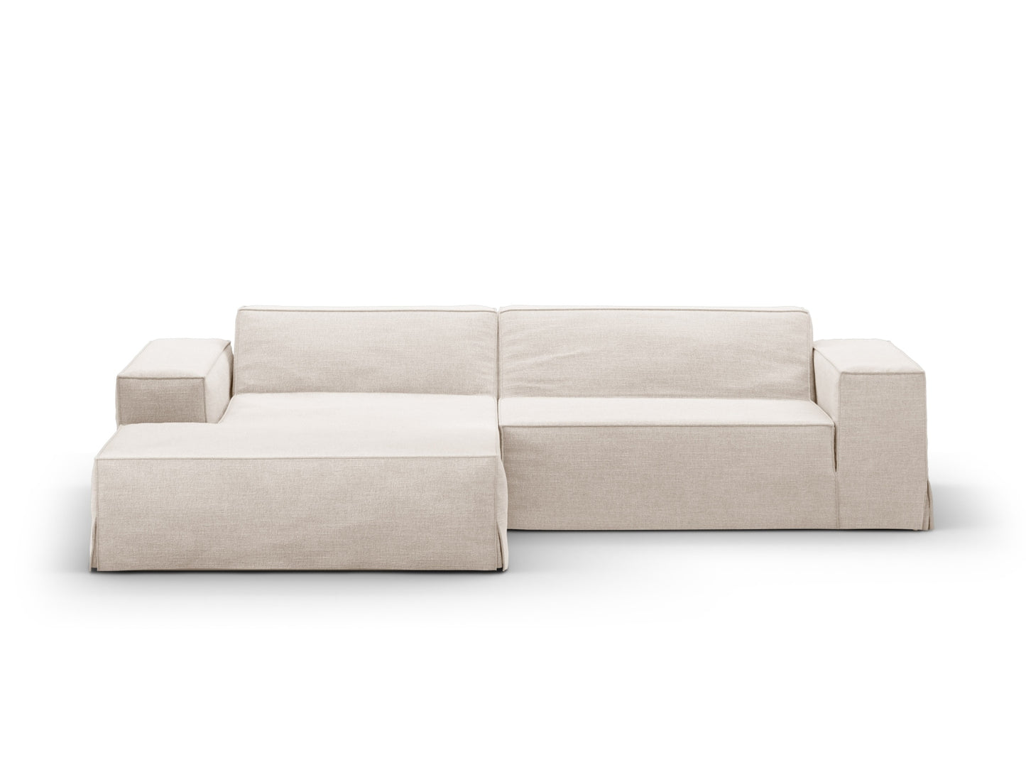 Jodie Modular Corner Sofa, 3 Seats, 224x162 cm — Beige / Left