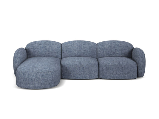 Blair Corner Sofa, 4 Seats — Blue Melange / Left