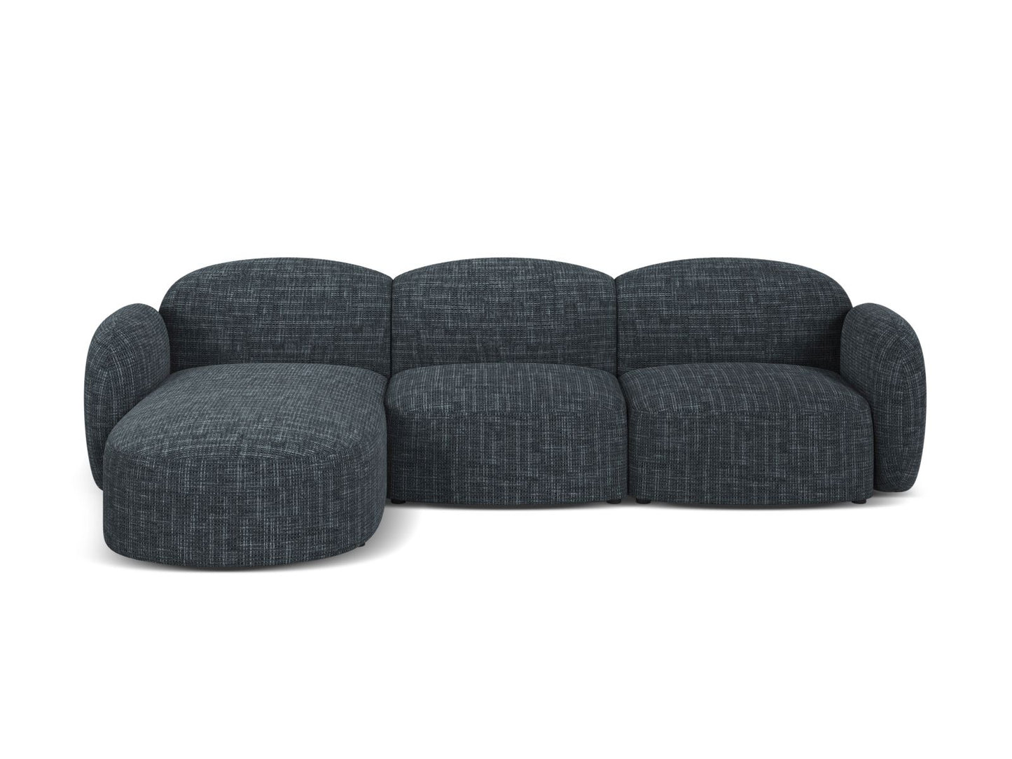 Blair Corner Sofa, 4 Seats — Navy Blue / Left