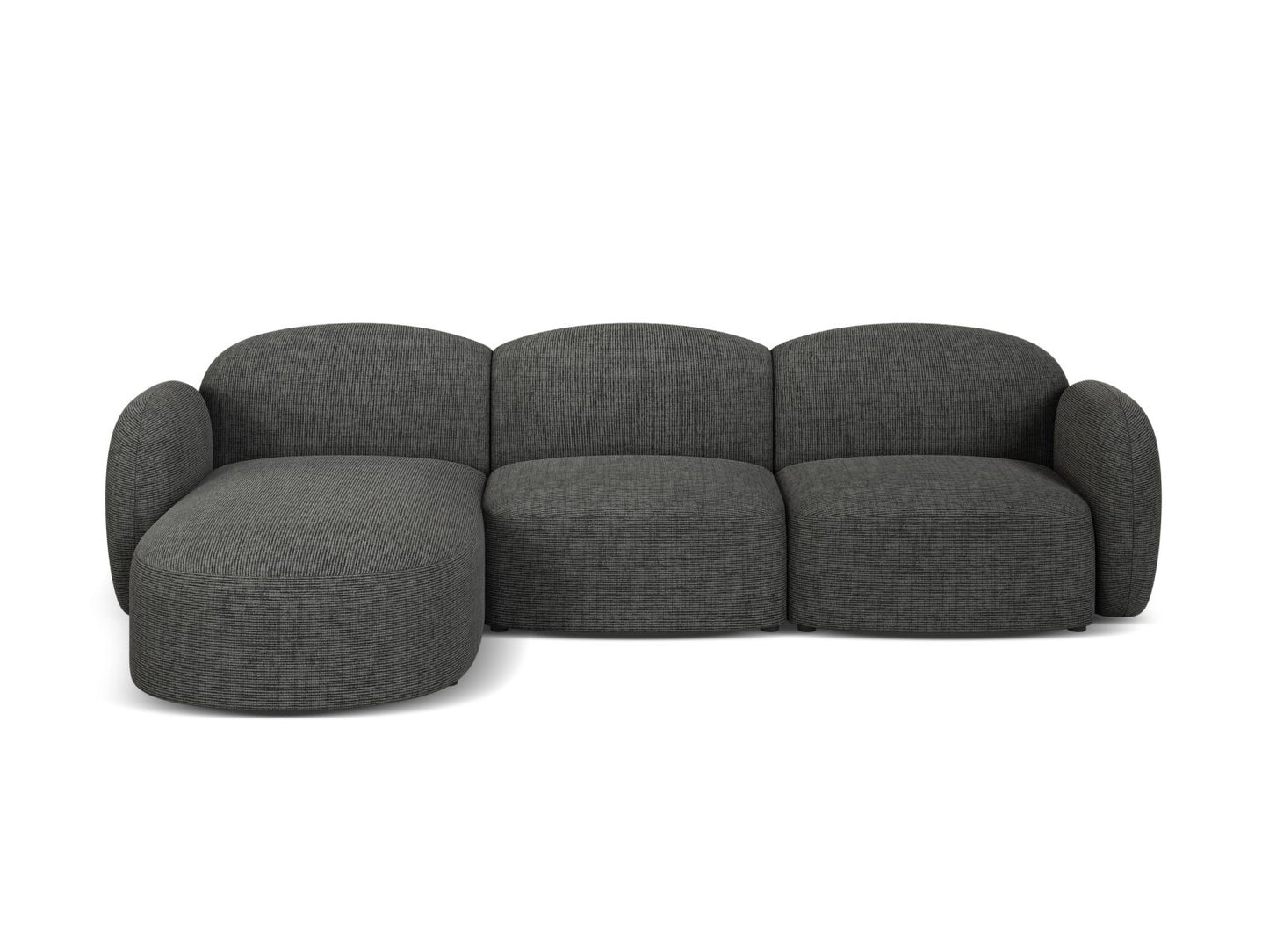 Blair Corner Sofa, 4 Seats — Grey Melange / Left