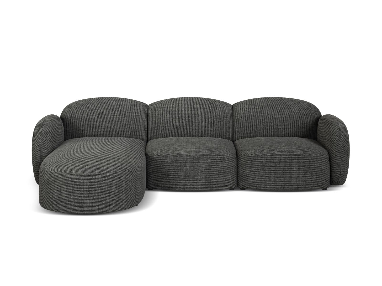 Blair Corner Sofa, 4 Seats — Grey Melange / Left