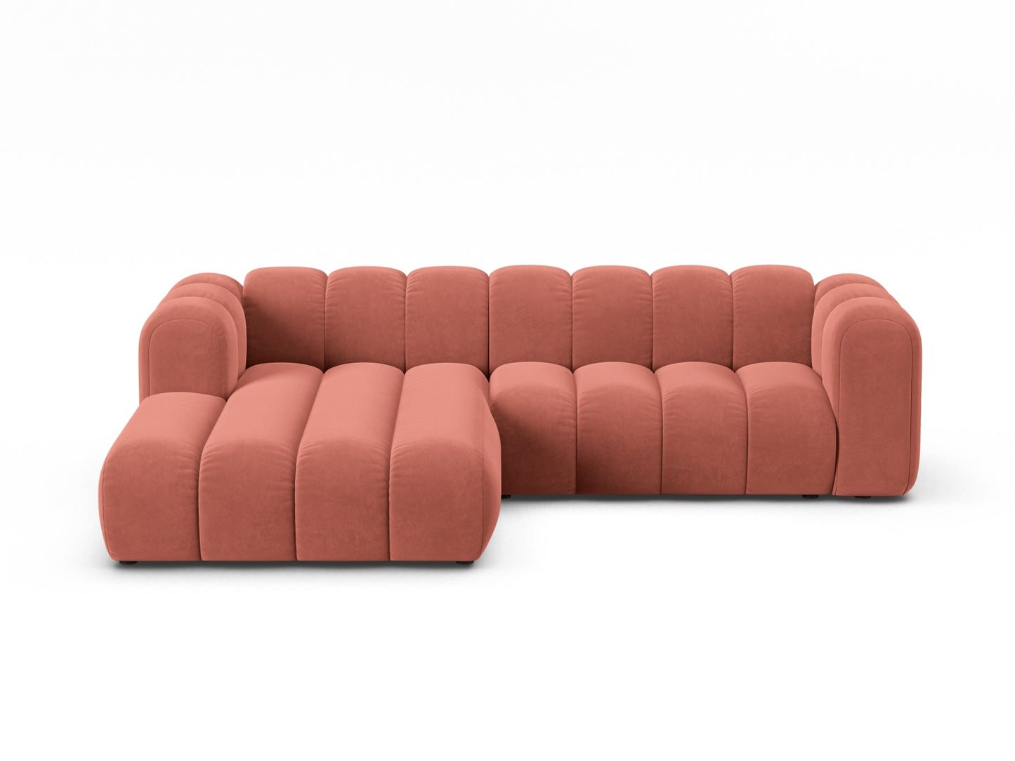 Ecksofa Samt Beige Lupine — Coral