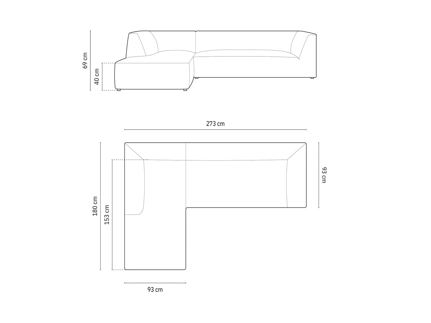 Ruby Modular Corner Sofa, 5 Seats
