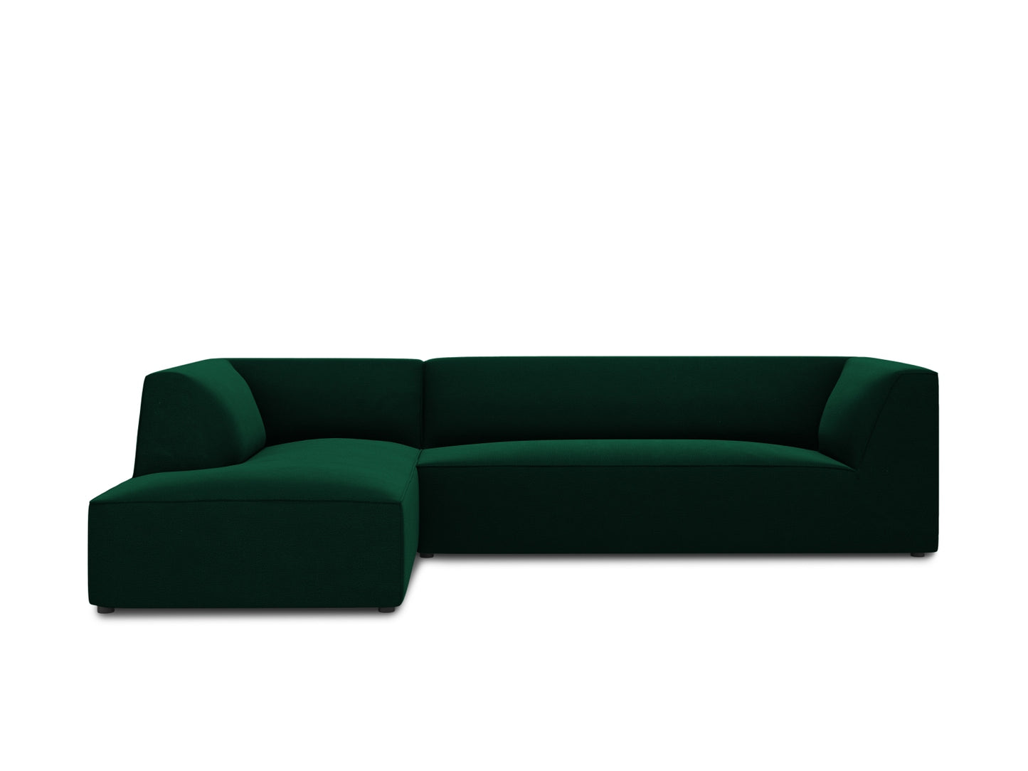 Ruby Modular Corner Sofa, 5 Seats — Bottle Green / Left