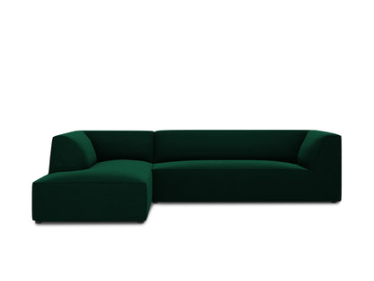 Ruby Modular Corner Sofa, 5 Seats — Bottle Green / Left