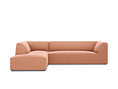 Ruby Modular Corner Sofa, 5 Seats — Pink / Left
