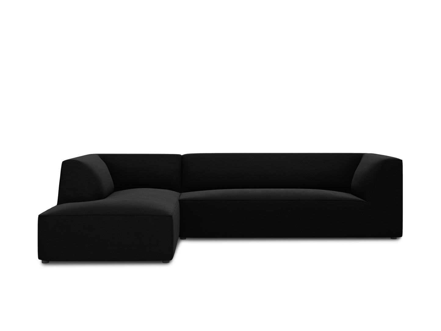 Ruby Modular Corner Sofa, 5 Seats — Black / Left