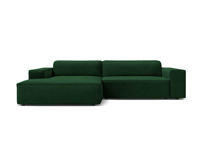 Jodie Modular Corner Sofa, 3 Seats, 224x162 cm — Bottle Green / Left